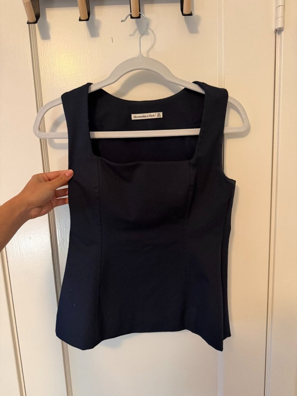 Abercrombie & Fitch Navy Tailored Square Neck Top XS